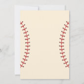 ヴィンテージレトロ野球スポーツ卒業 招待状 (裏面)