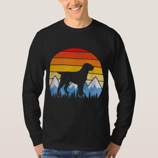 ヴィンテージレトロ金髪ポインティンググリフォン Tシャツ (正面)