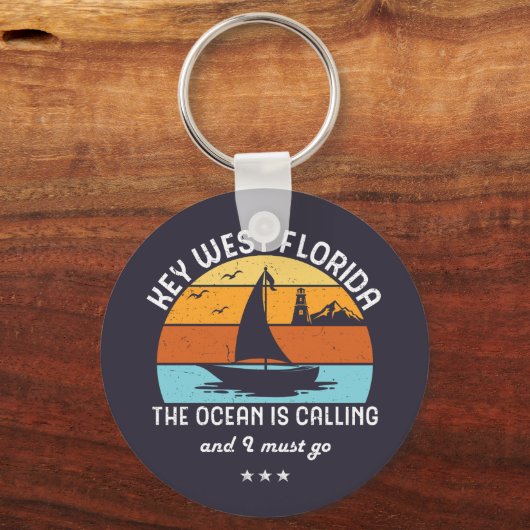 ヴィンテージレトロ鍵ウェストフロリダセーリング キーホルダー (正面)
