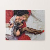 ヴィンテージレトロ電話ピンナップ ジグソーパズル (横)