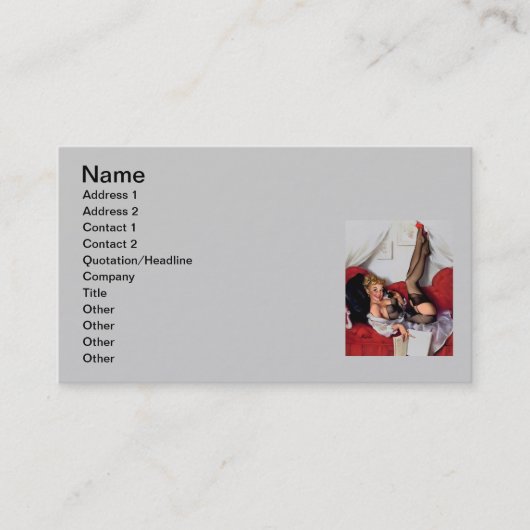 ヴィンテージレトロ電話ピンナップ 名刺 (正面)