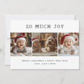 ヴィンテージレトロ非常に多くの喜びベビー犬のクリスマスフォト シーズンカード (正面)