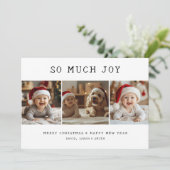 ヴィンテージレトロ非常に多くの喜びベビー犬のクリスマスフォト シーズンカード (スタンド正面)