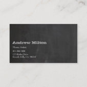 ヴィンテージレトロ音楽クレフ、音符記号の記号の黒板 名刺 (裏面)