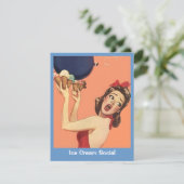 ヴィンテージレトロ驚きバースデーパーティ招待状 招待状 (スタンド正面)