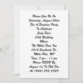 ヴィンテージレトロ驚きバースデーパーティ招待状 招待状 (裏面)