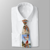 ヴィンテージレトロ魚釣りピンナップガール ネクタイ (タイ)