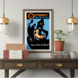 ヴィンテージレトロ10月の良い時読間 ポスター