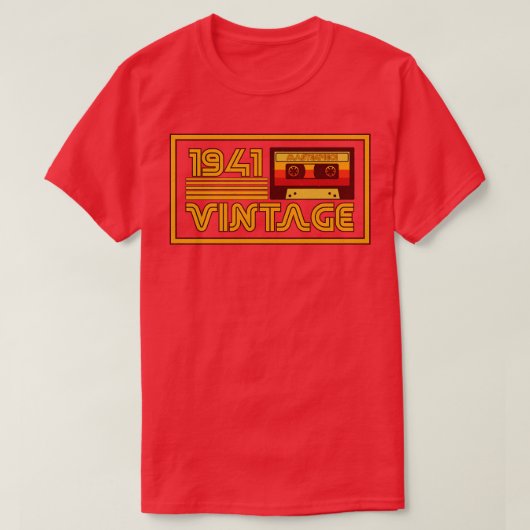 ヴィンテージレトロ1941最高傑作カセットテープ Tシャツ (デザイン正面)