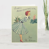 ヴィンテージレトロ1950年代クリスマスレディカスタムー シーズンカード (正面)