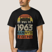 ヴィンテージレトロ1963誕生日ギフトマン神話の伝説 Tシャツ (正面)