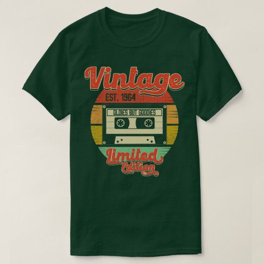ヴィンテージレトロ1964カセットテープOldies But Goodie Tシャツ (デザイン正面)