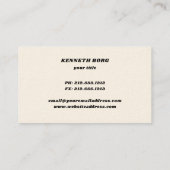 ヴィンテージレトロ1970年70年代ブラウンオレンジ 名刺 (裏面)