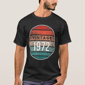 ヴィンテージレトロ1972 50th誕生日パーティー tシャツ