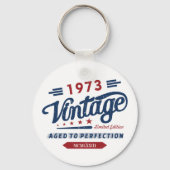 ヴィンテージレトロ1973限定版誕生日ギフト キーホルダー (正面)