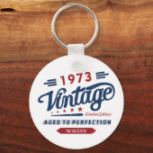 ヴィンテージレトロ1973限定版誕生日ギフト キーホルダー (正面)