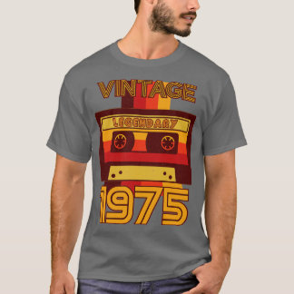 ヴィンテージレトロ1975伝説的カセットテープ Tシャツ