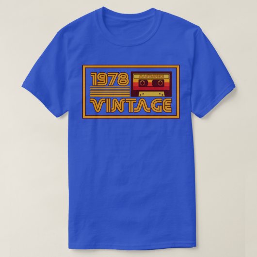 ヴィンテージレトロ1978最高傑作カセットテープ Tシャツ (デザイン正面)