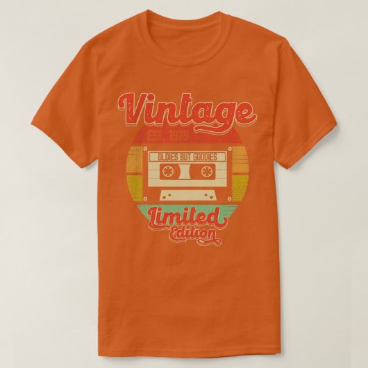 ヴィンテージレトロ1979カセットテープOldies But Goodie Tシャツ (デザイン正面)