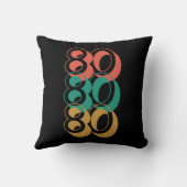 ヴィンテージレトロ1980赤グリーンイエロー装飾用クッション クッション (裏面)