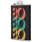 ヴィンテージレトロ1980赤グリーンイエロー フラスク (左)