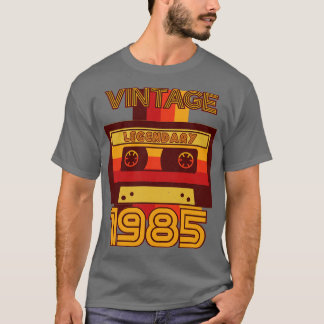 ヴィンテージレトロ1985伝説的カセットテープ Tシャツ