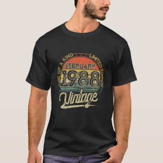 ヴィンテージレトロ1988年2月34th誕生日ギフト34 tシャツ