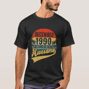ヴィンテージレトロ1990年12月30日バースデーギフト30 Tシャツ
