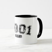 ヴィンテージレトロ2001 グランジ Est。既成の図 マグカップ (正面右)