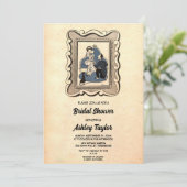 ヴィンテージレトロ50sロマンチック素朴ブライダルシャワー 招待状 (スタンド正面)