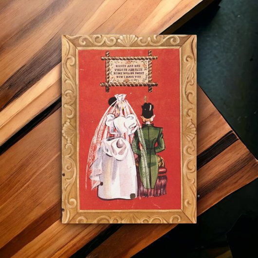 ヴィンテージレトロ50s古いカップル結婚式の日付を保存 招待状