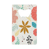 ヴィンテージレトロ50s花葉 クレジットカード栓抜き (正面)