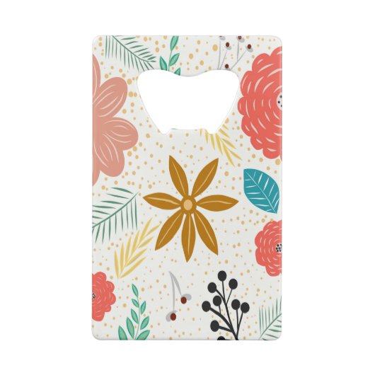 ヴィンテージレトロ50s花葉 クレジットカード栓抜き (裏面)