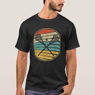 ヴィンテージレトロ60s 70sスタイルラクロススティックプレーヤー tシャツ