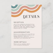 ヴィンテージレトロ70ズレインボー結婚ズ詳細 エンクロージャーカード (正面)