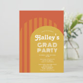 ヴィンテージレトロ70年代テラコッタアーチ写真卒業 招待状 (スタンド正面)