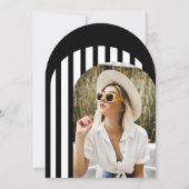 ヴィンテージレトロ70年代ブラックアーチ写真卒業 招待状 (裏面)