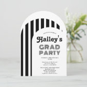 ヴィンテージレトロ70年代ブラックアーチ写真卒業 招待状 (スタンド正面)