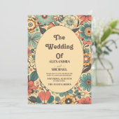 ヴィンテージレトロ70結婚s 招待状 (スタンド正面)