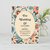 ヴィンテージレトロ70結婚s 招待状 (スタンド正面)