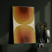 ヴィンテージレトロ70自然sジオメトリックレインボーモダン ポスター