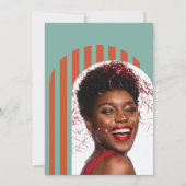 ヴィンテージレトロ70sテラコッタアーチブライダルシャワー 招待状 (裏面)