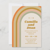 ヴィンテージレトロ70s Arch 結婚's 招待状 (正面)