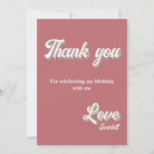 ヴィンテージレトロ70s Groovyユニーク誕生日 サンキューカード (正面)