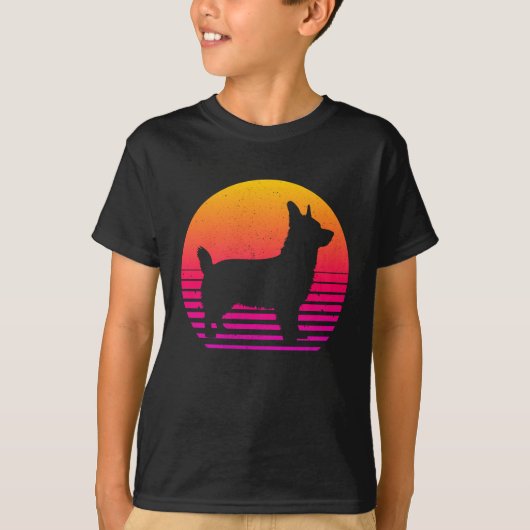 ヴィンテージレトロ80のスタイルコルギ Tシャツ (正面)
