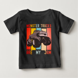 ヴィンテージレトロ – モンスタートラックが私のジャム ベビーTシャツ