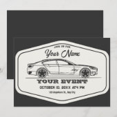 ヴィンテージレトロ 招待状 (正面/裏面)