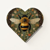 ヴィンテージレトロ（昆虫）マルハナバチボホボタニカルフローラ ノートブック (裏面)