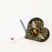 ヴィンテージレトロ（昆虫）マルハナバチボホボタニカルフローラ ノートブック (内部)