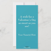 ヴィンテージレトロAピザマイハートカスタムバレンタイン シーズンカード (裏面)